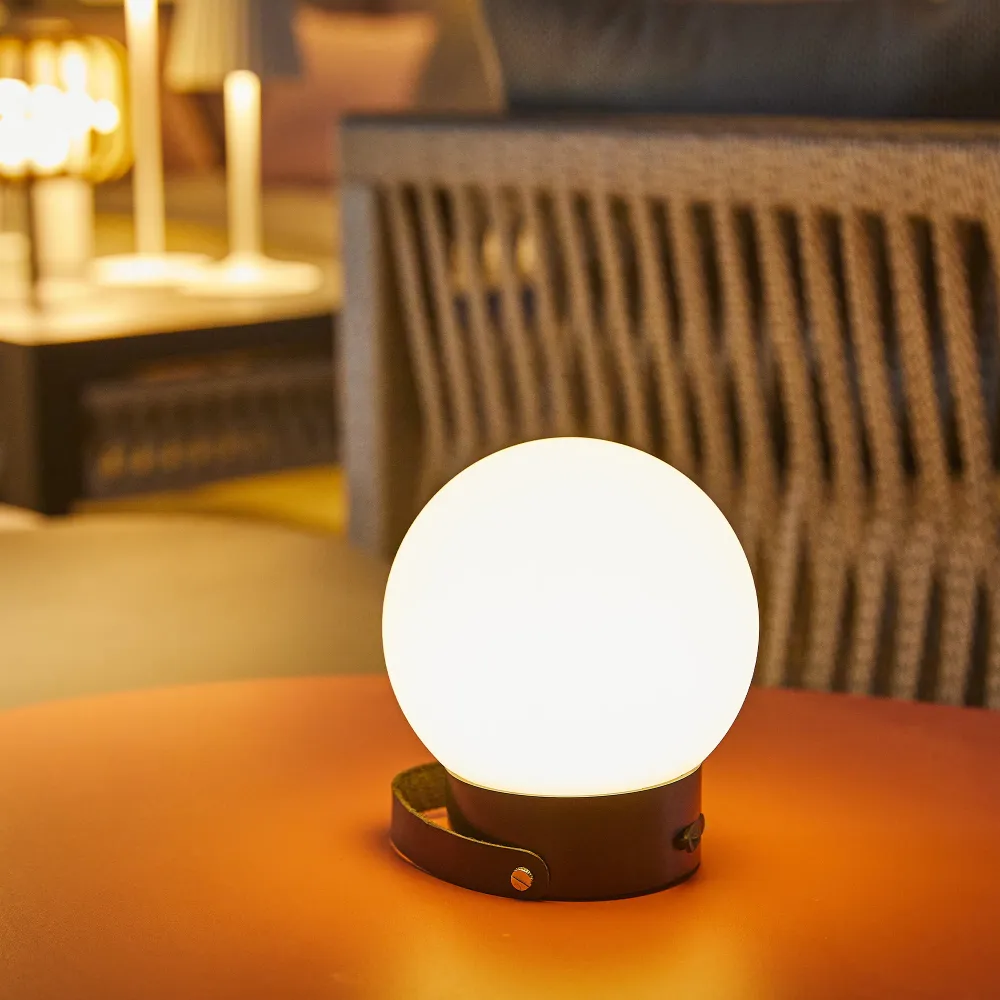 Baladeuse sans fil et solaire LED blanc chaud GLOBY NOMAD H23cm Lumisky