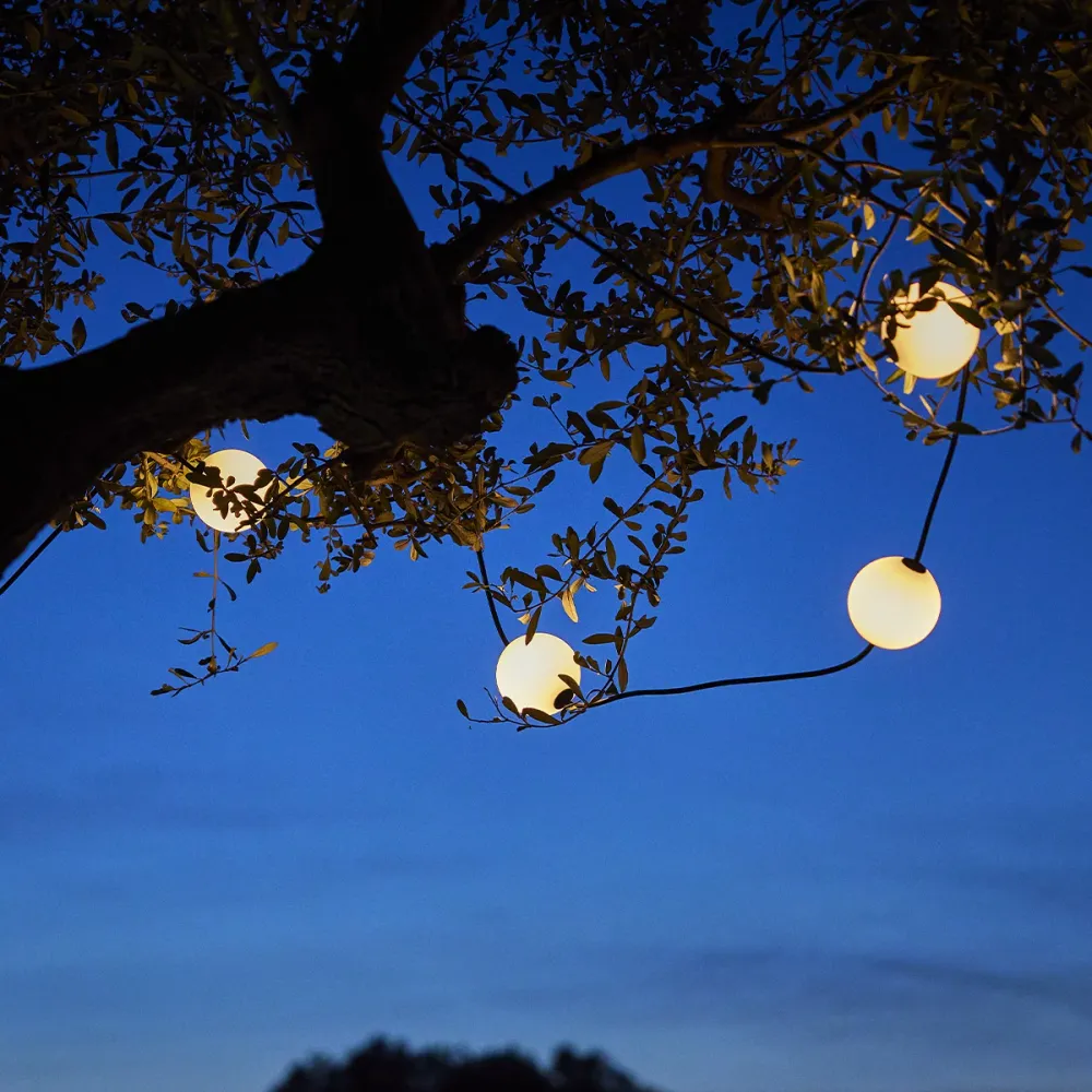 Guirlande lumineuse solaire d'extérieur 6 boules Ampoule LED BOLLY LIGHT SOLAR 5,5m avec crochet Lumisky