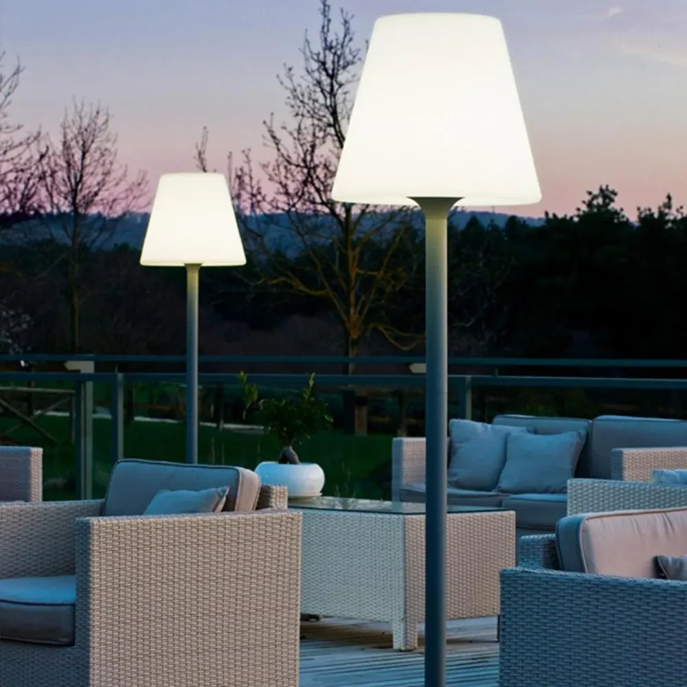 Lampadaire filaire pied métal pour extérieur éclairage puissant LED blanc STANDY H180cm culot E27 Lumisky