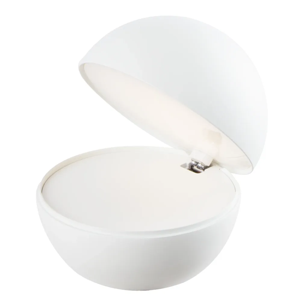 Lampe de chevet sans fil à poser blanche LED blanc chaud dimmable GOOD NIGHT WHITE ø12cm Lumisky