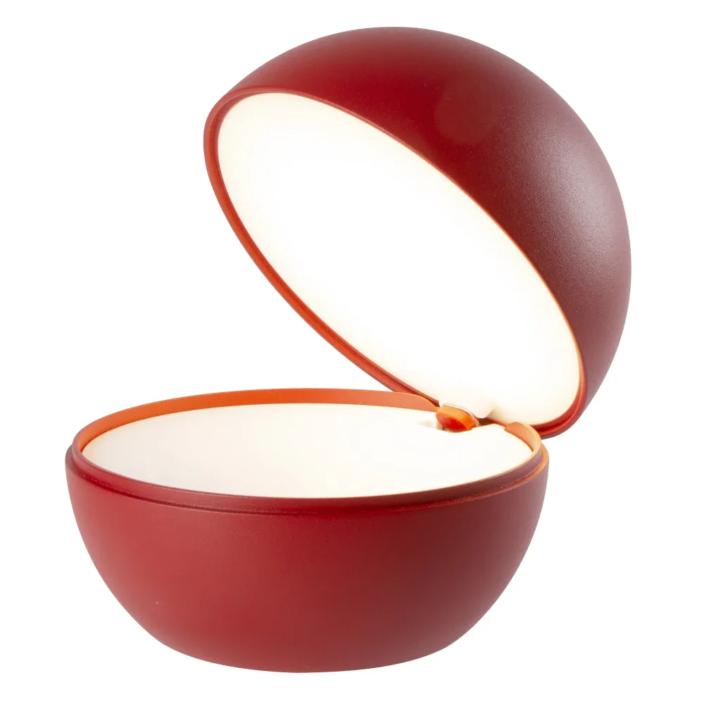 Lampe de chevet sans fil à poser rouge LED blanc chaud dimmable GOOD NIGHT RED ø12cm Lumisky