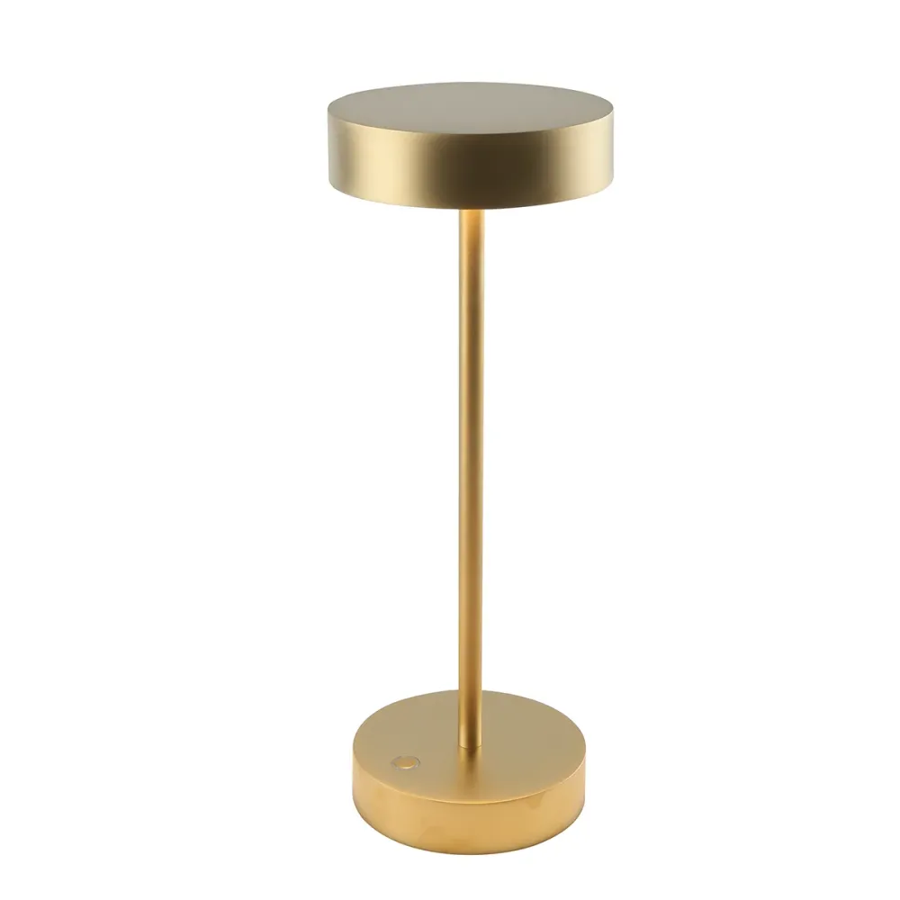Lampe de table sans fil dimmable en aluminium dorée LED SANDY GOLD H33 cm Lumisky