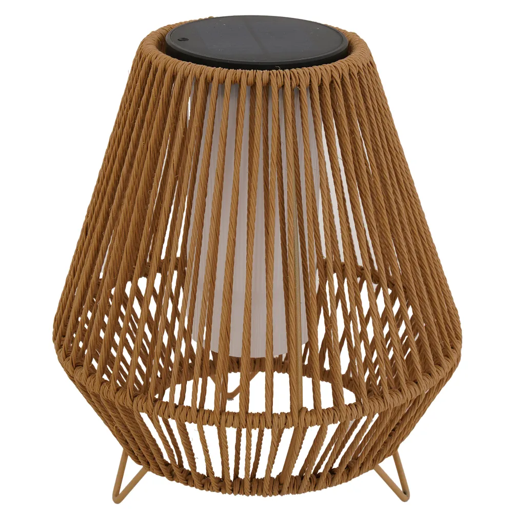 Lanterne solaire décorative avec base LED solaire rechargeable LED blanc chaud SALOMEA SMALL H35cm Lumisky
