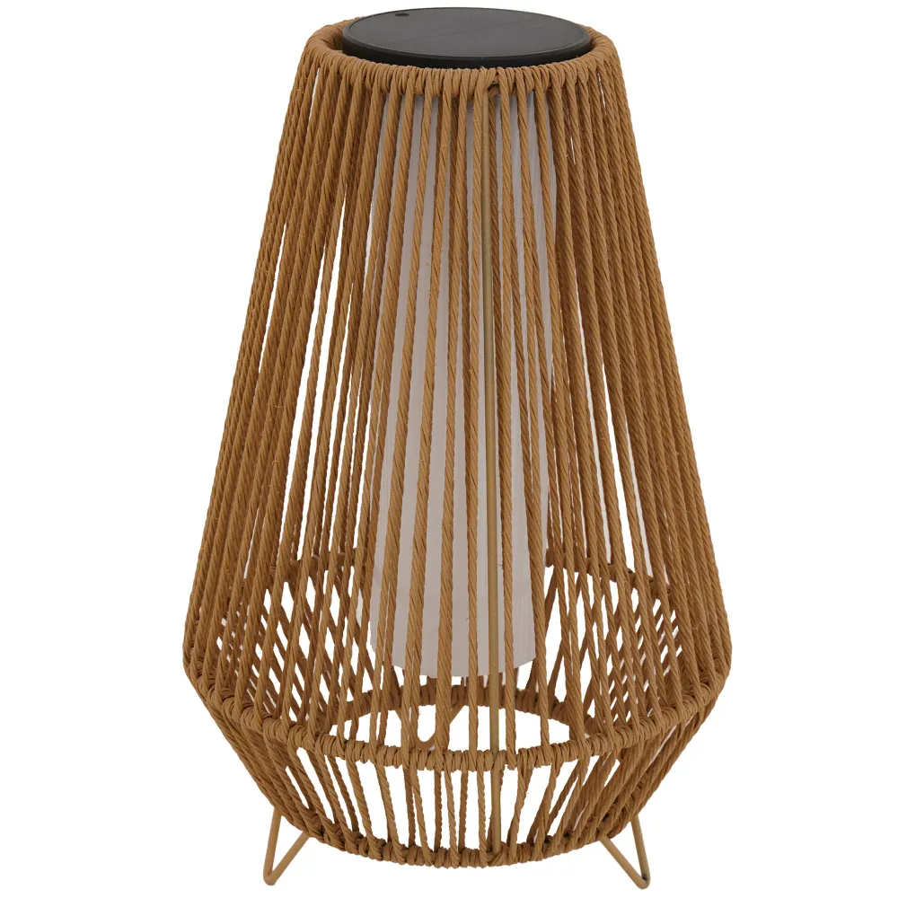 Lanterne solaire décorative avec base LED solaire rechargeable LED blanc chaud SALOMEA TALL H47cm Lumisky
