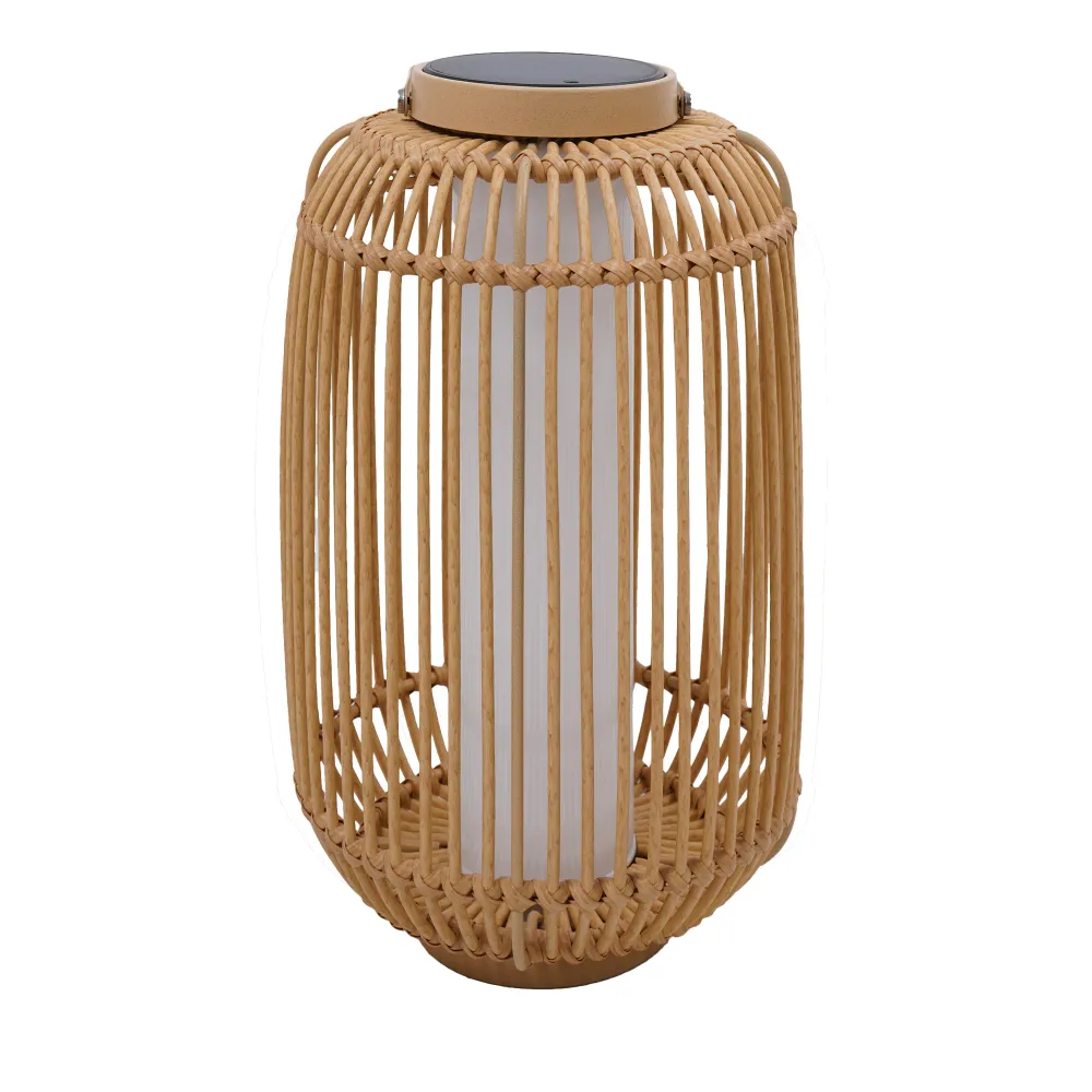 Lanterne solaire décorative avec base LED solaire rechargeable LED blanc chaud MARIEL TALL H60cm Lumisky
