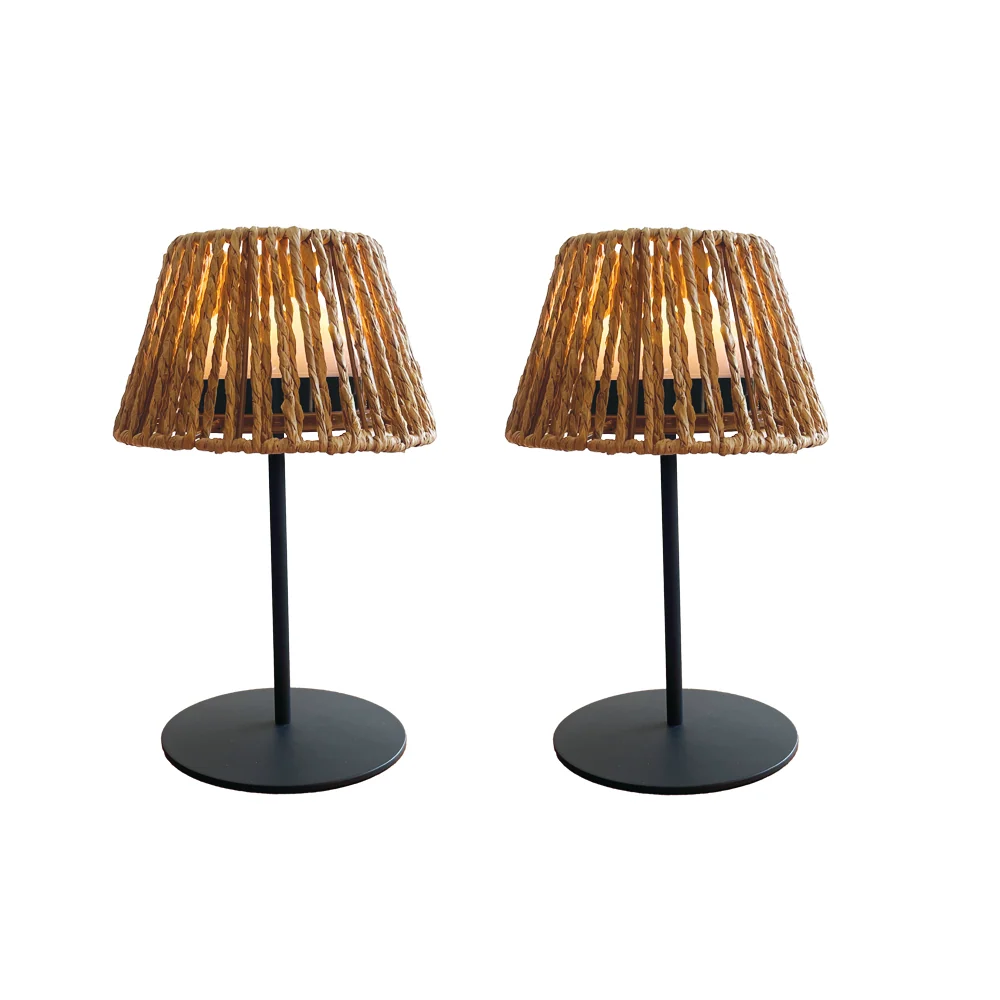 Lot de 2 minis lampes de table LED sans fil blanc dimmable TWINS RAFFY H23.5cm Lumisky