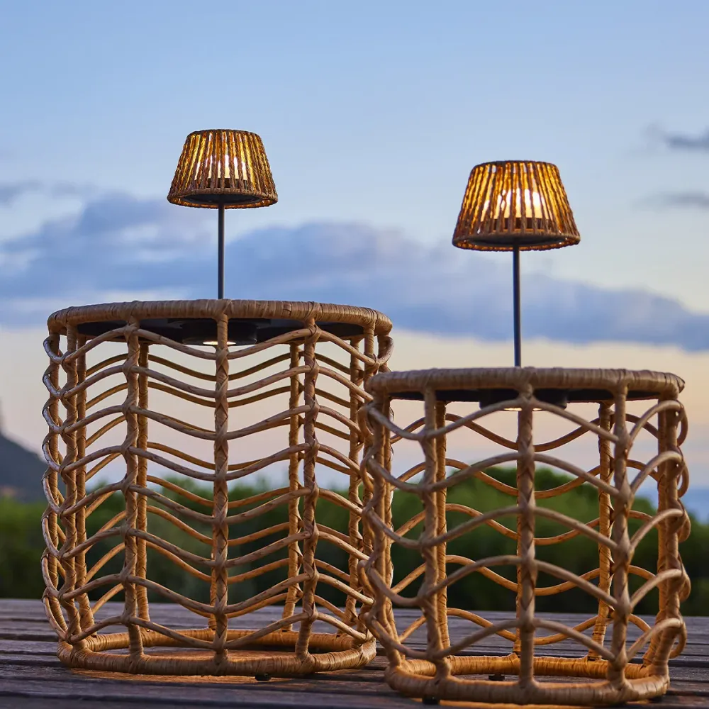 Lot de 2 minis lampes de table LED sans fil blanc dimmable TWINS RAFFY H23.5cm Lumisky