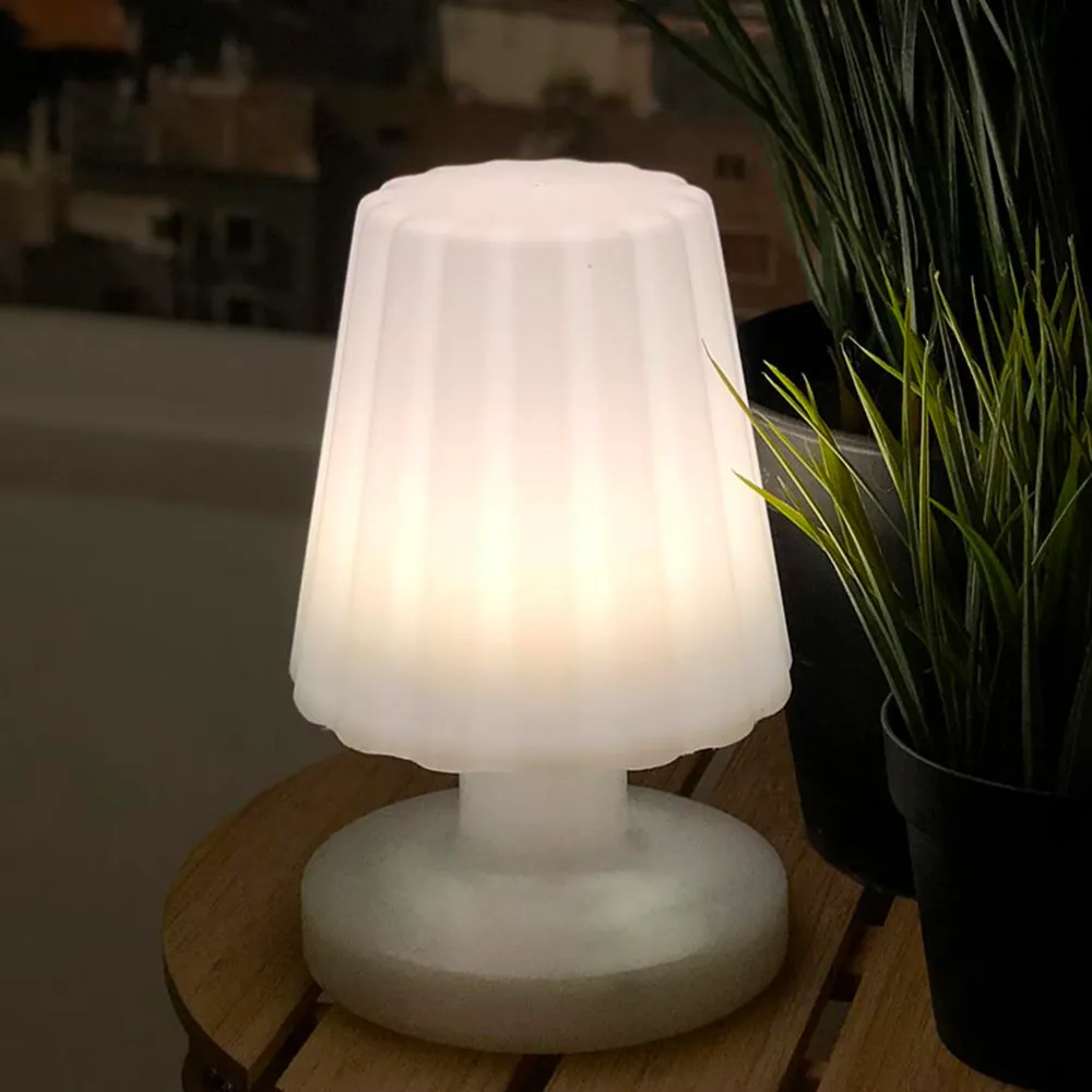 Mini lampe à poser rechargeable sans fil LED blanc chaud dimmable LADY MINI H22cm Lumisky