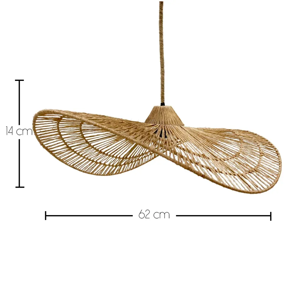Suspension MARBELLA NOMAD en jute naturel style bohème avec ampoule LED blanc/RGB nomade Lumisky