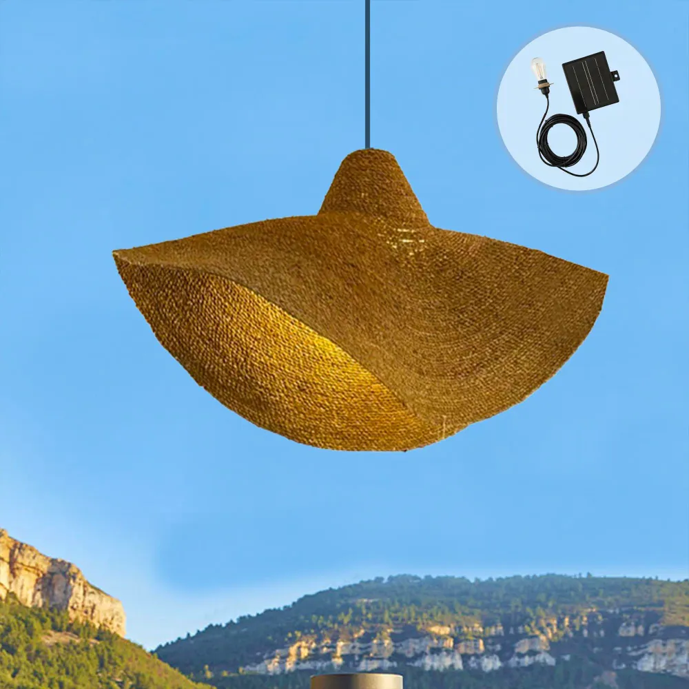 Suspension solaire KLEIA SOLAR en herbe marine avec câble hybride secteur et solaire 5m de longueur Lumisky