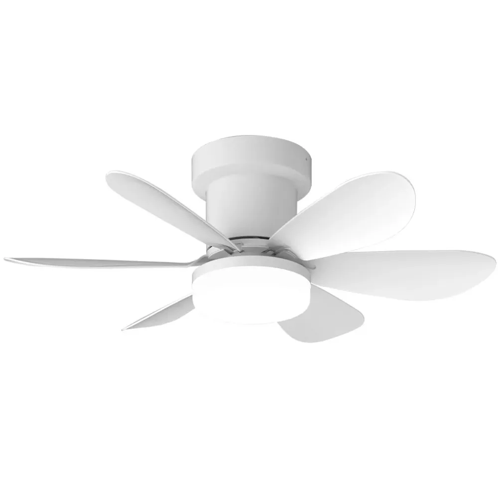 Ventilateur de Plafond 52cm avec Lampe LED MISTRAL Petit Ventilateur Silencieux Chambre Enfant Bureau Cuisine Moteur DC Ba...