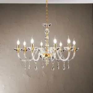 Lustre Camilla transparent 8 lp-camilla-8SP-oro