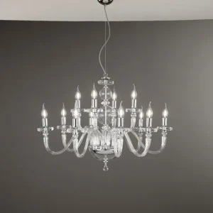 Lustre Mozart transparent 12 lp-mozart-12SP-oro