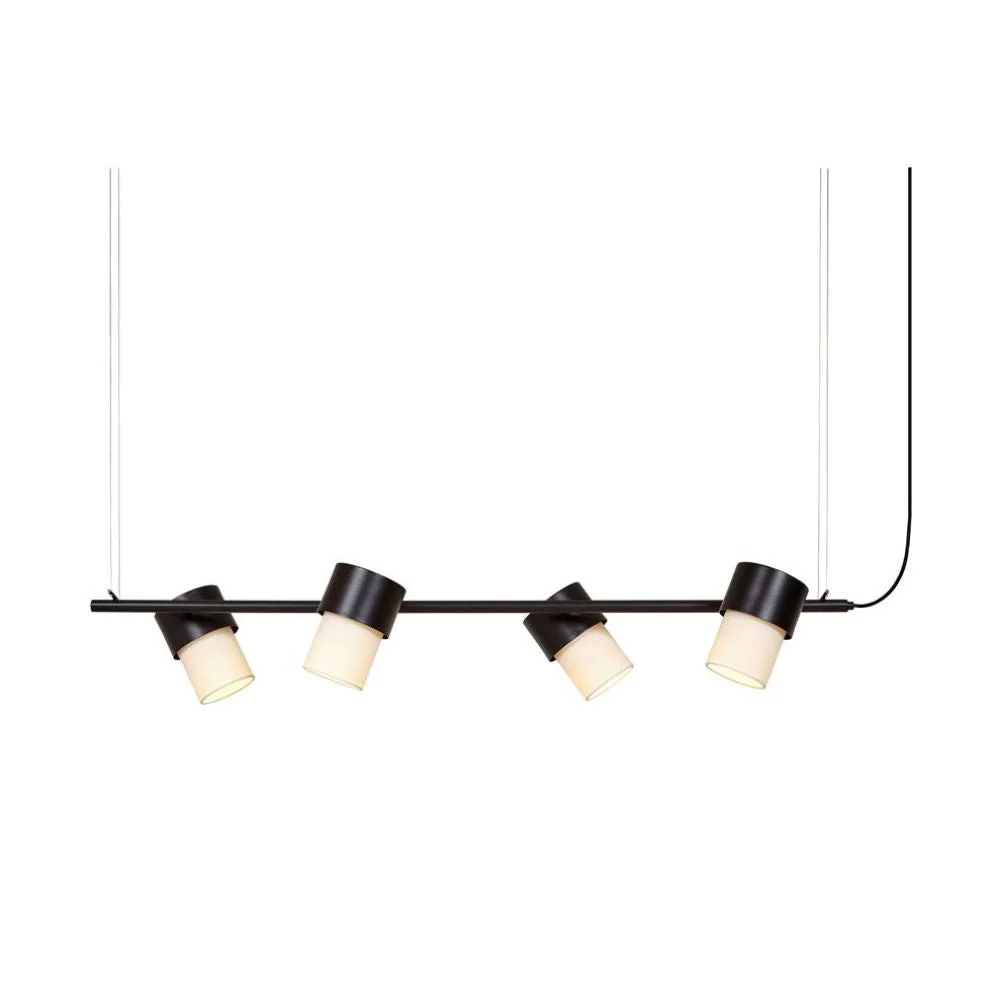 Suspension linéaire Luxcambra Kan 4L, GU10, L 120 cm Black