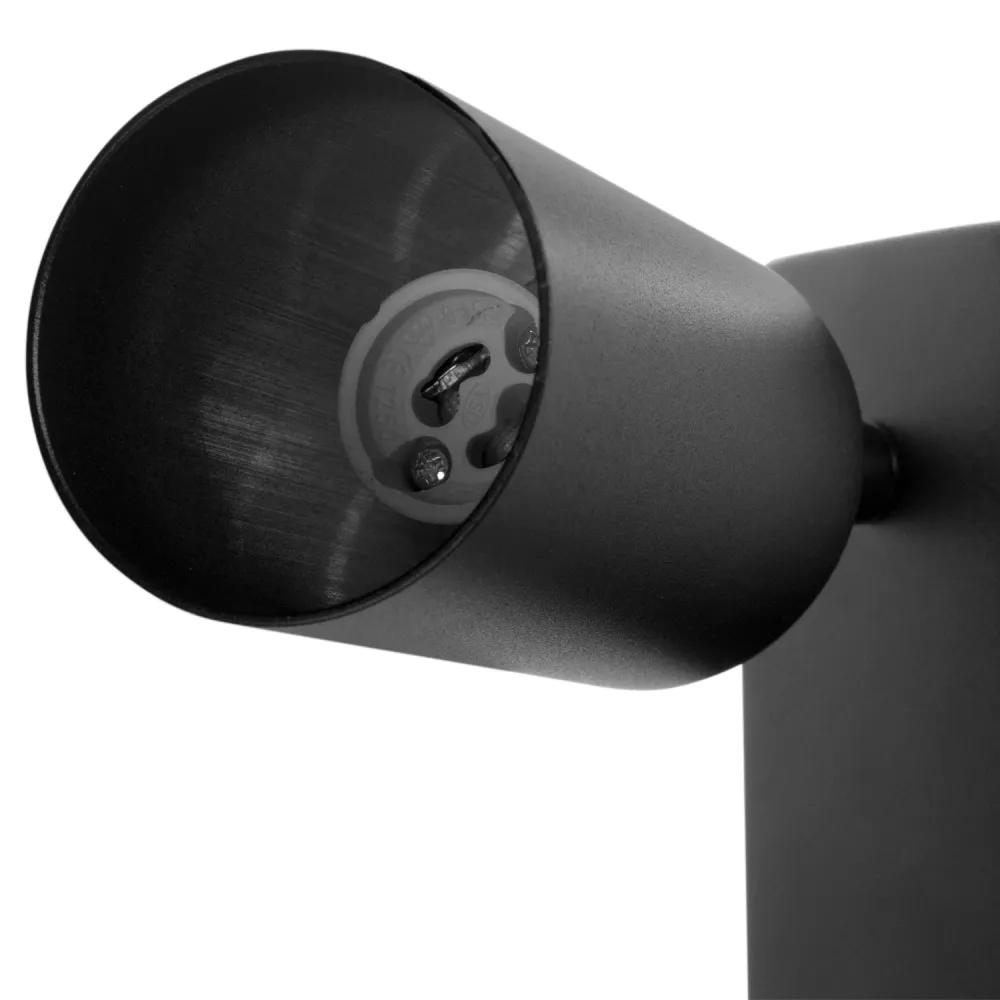 Maclean applique / applique murale, spot, rond, GU10, avec interrupteur 55x90mm, noir, MCE369 B+Lampe LED GU10 7W Maclean...