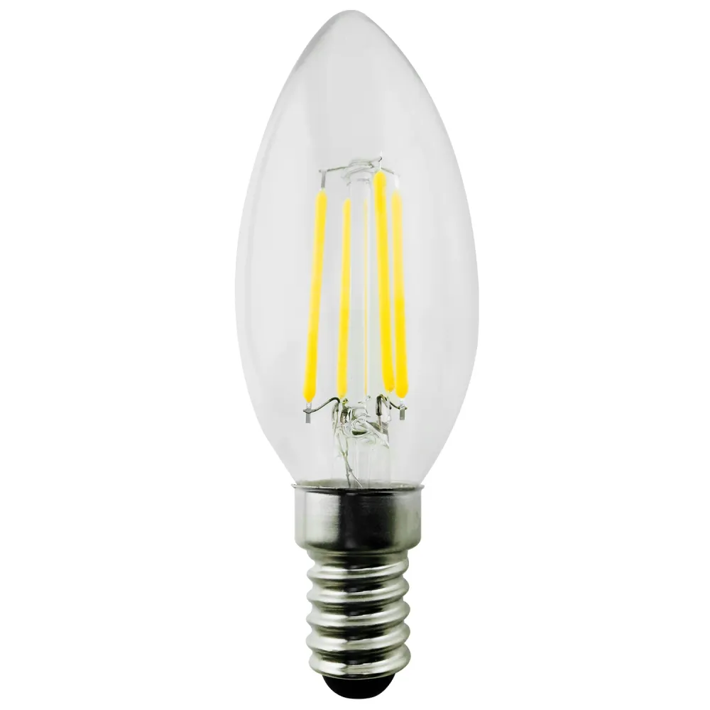 6x Maclean, Filament LED E14, 6W, 230V, WW blanc chaud 3000K, 806lm, Bougie décorative Retro edison C35, MCE286