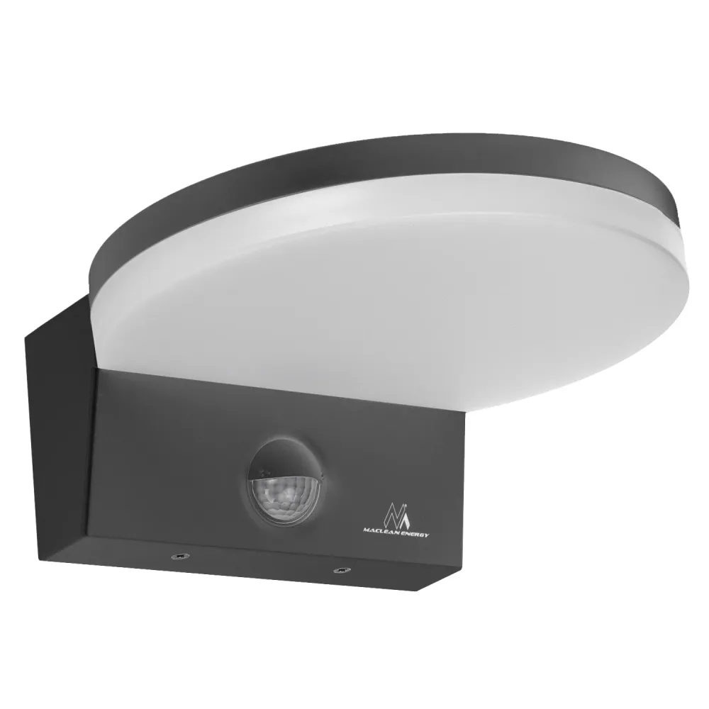 Lampe LED à détecteur de mouvement Maclean, détecteur de mouvement PIR, gris, 15W, IP65, 1560lm, blanc neutre (4000K) MCE3...