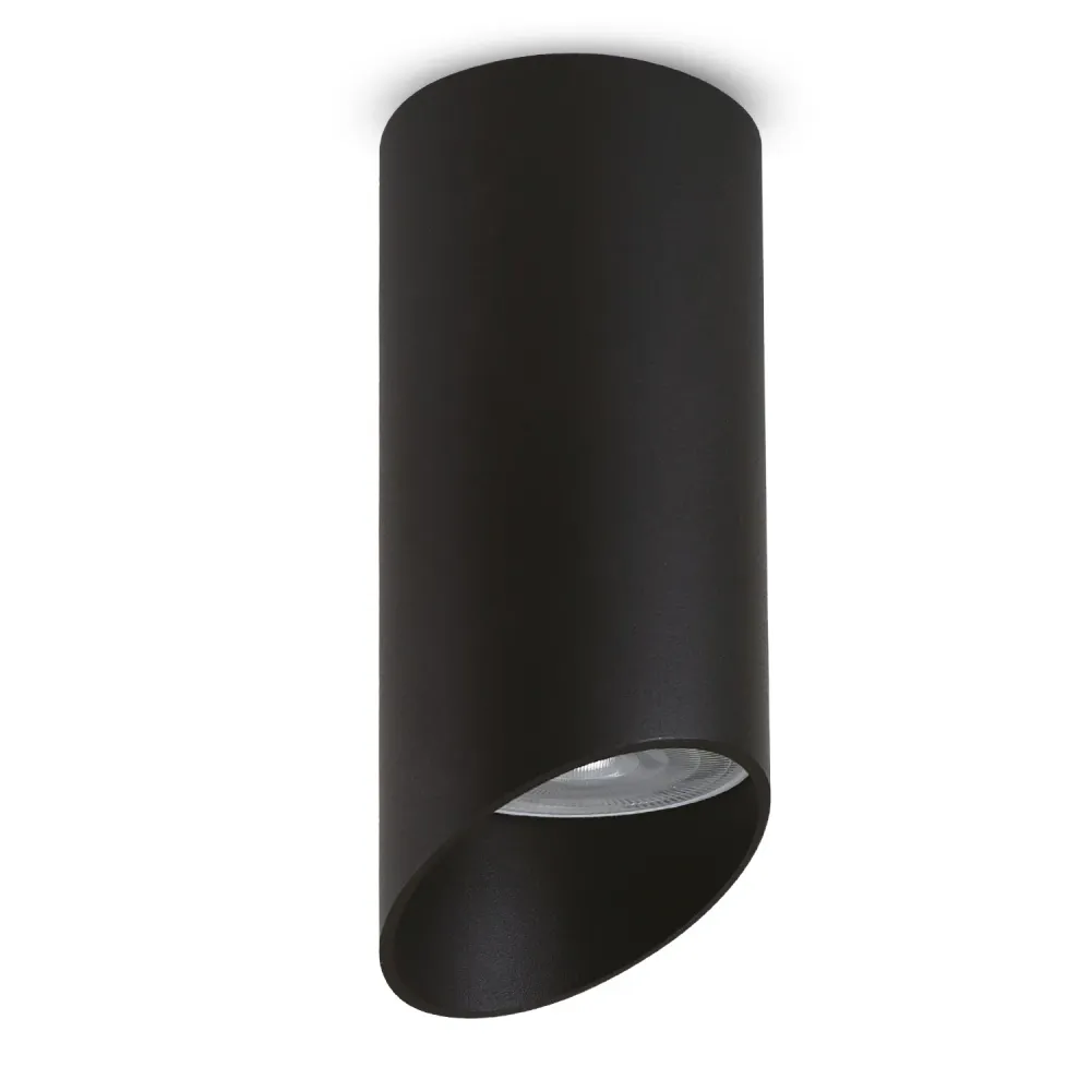 Maclean luminaire en saillie / tube, spot, rond, aluminium, GU10, 55x130mm, noir, MCE360 B+ Ampoule LED GU10 7W Maclean En...