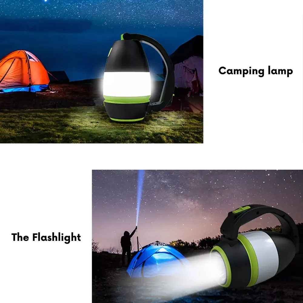 Maclean MCE294 Lampe LED 3en1 camping lampe de bureau lampe de poche 1W 60-200lm Blanc froid 6000K alimentation 3xAA 1.5V