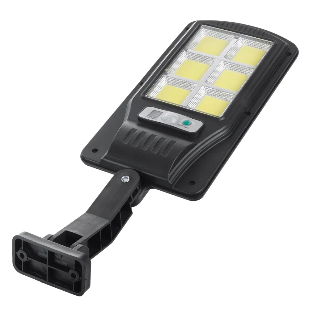 Maclean MCE446 Lampadaire solaire avec détecteur de mouvement et de crépuscule IP54 4W 400 lumens 6500K Télécommande Lampe...