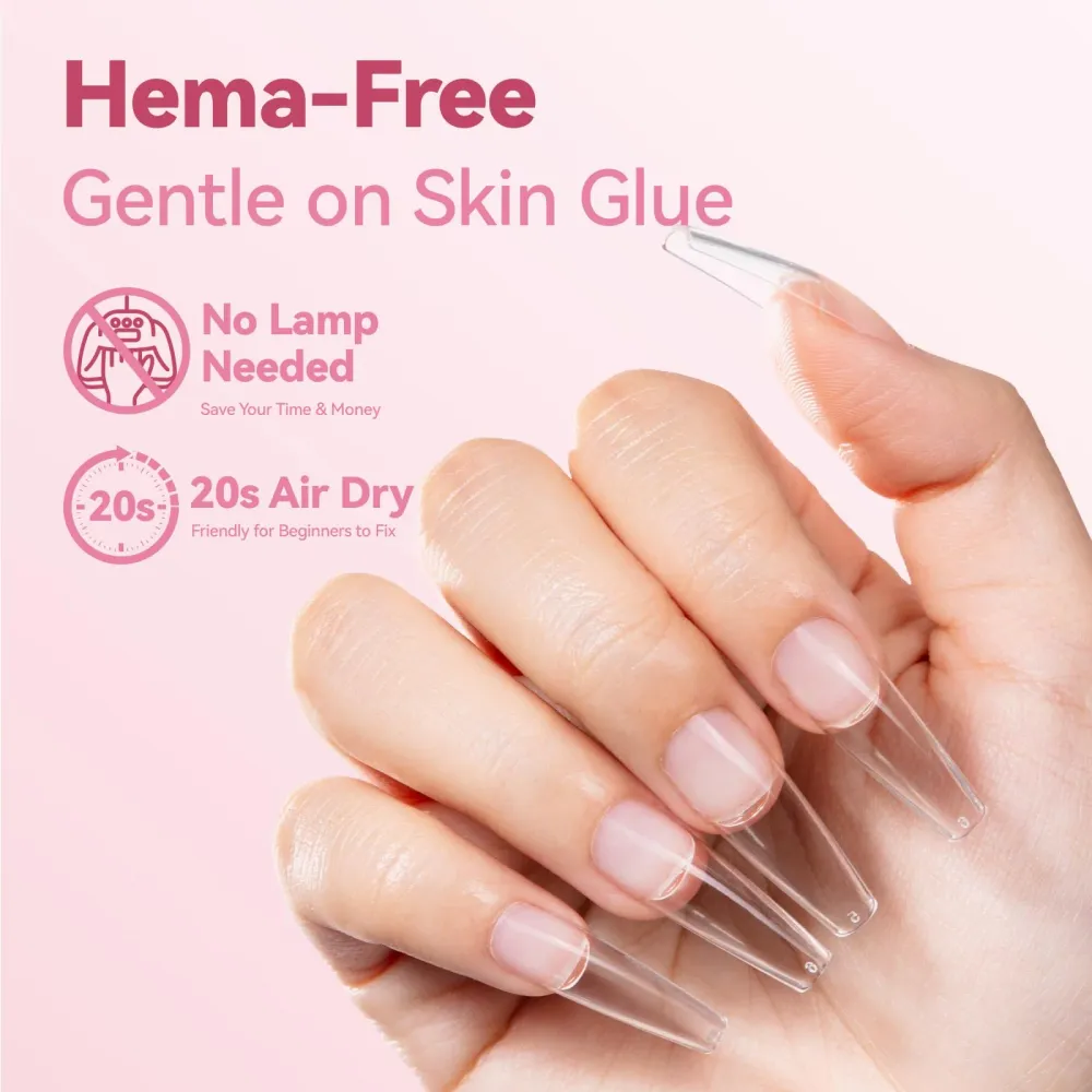 Makartt Colle Ongles Semi-Solide Sans HEMA – Sèche en 20s, Sans Lampe UV
