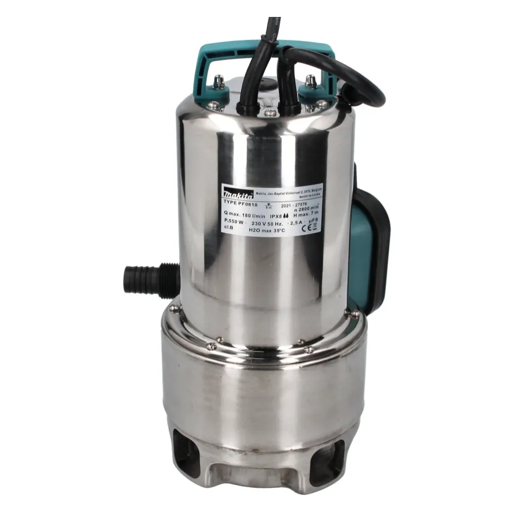 Makita PF 0610 Pompe submersible électrique 550 watt 10 800 l/h - 5 m de profondeur