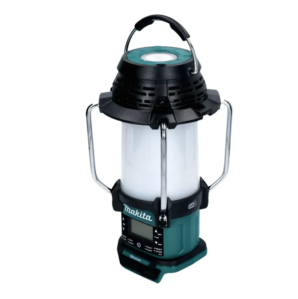 Makita DMR056RG1 Radio sans fil 18V FM DAB+ avec lanterne 360° et lampe de poche IP65 + 1x Batterie 6,0 Ah + Chargeur