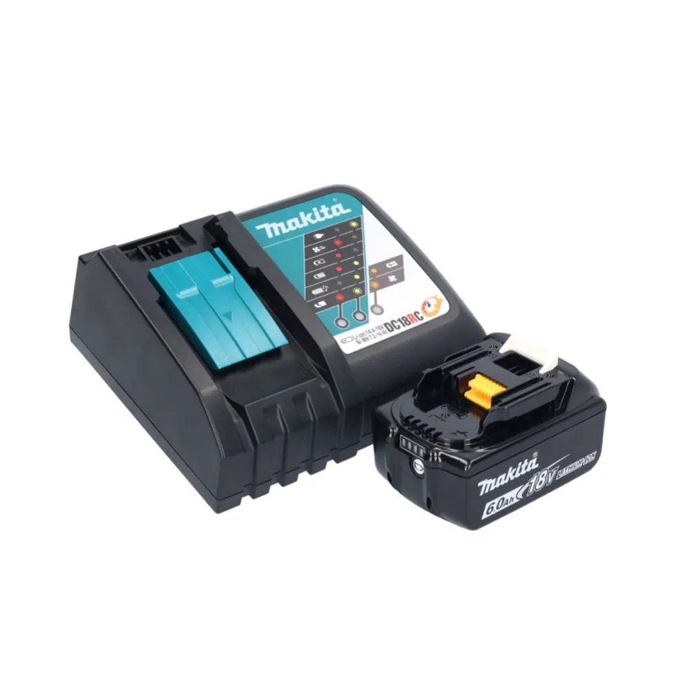 Makita DMR056RG1 Radio sans fil 18V FM DAB+ avec lanterne 360° et lampe de poche IP65 + 1x Batterie 6,0 Ah + Chargeur