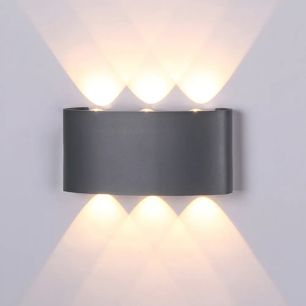 Mantra Arcs LED outdoor wall light IP54 dark gray 6540