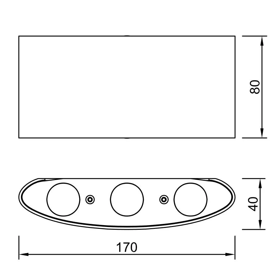 Mantra Arcs LED outdoor wall light IP54 dark gray 6540