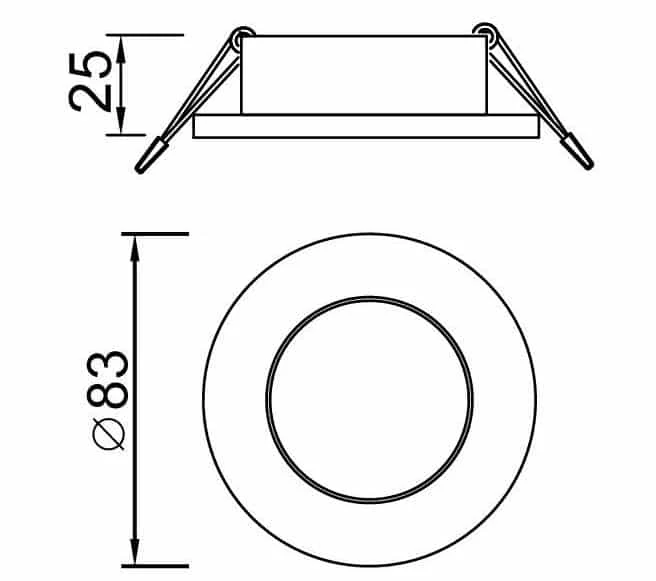 Mantra Atlantis Recessed IP54 white 6405