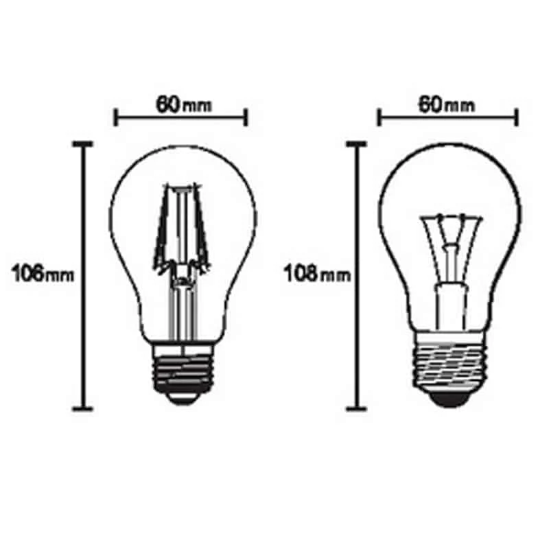 Mantra Bulbs E27 LED E27 7W 4000K 800lm transparent R09211