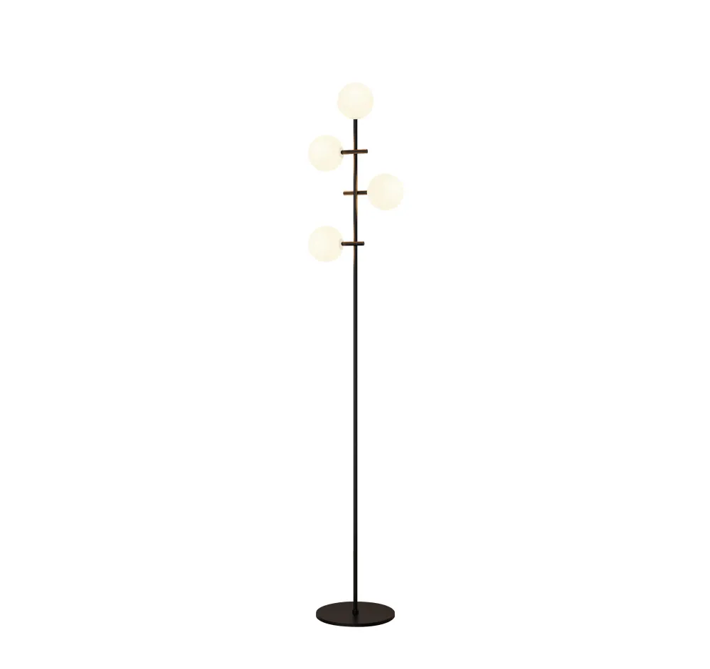 Mantra Cellar 4-Light Ball Floor Lamp, Black, 7639
