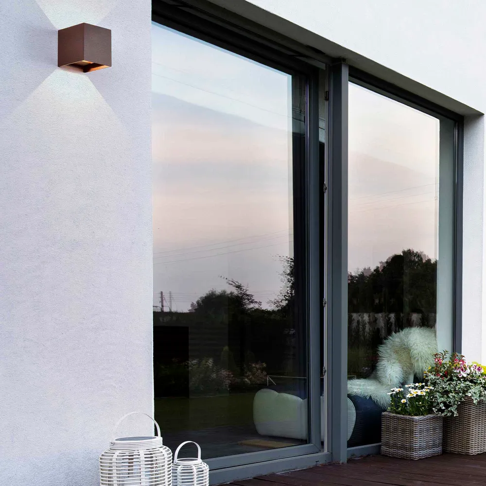 Mantra Davos Brown LED Outdoor Wall Light IP54 6527