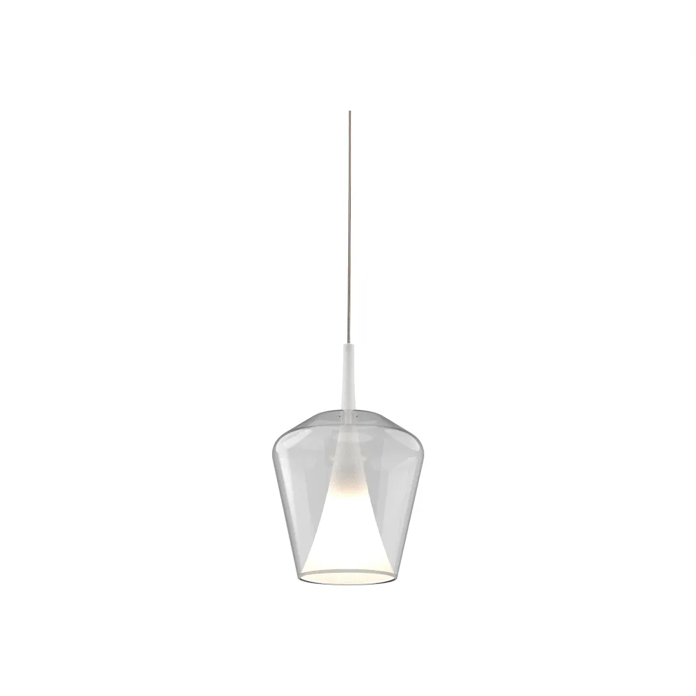 Mantra Elsa Glass Bell Pendant Ceiling Light 2.5M-E27 Clear 8245