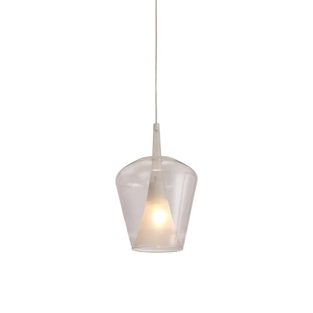 Mantra Elsa Glass Bell Pendant Ceiling Light 2.5M-E27 Clear 8245