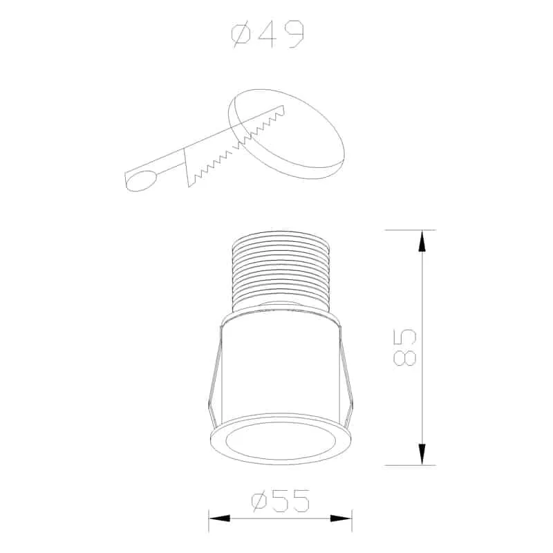 Mantra Guincho Recessed LED white 6857