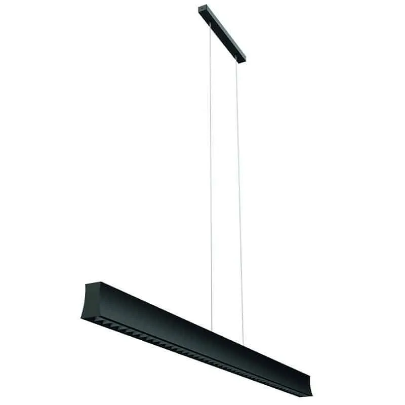 Mantra Hanok LED Linear Pendant Ceiling Lamp 38W 3000K 50° Black 7544