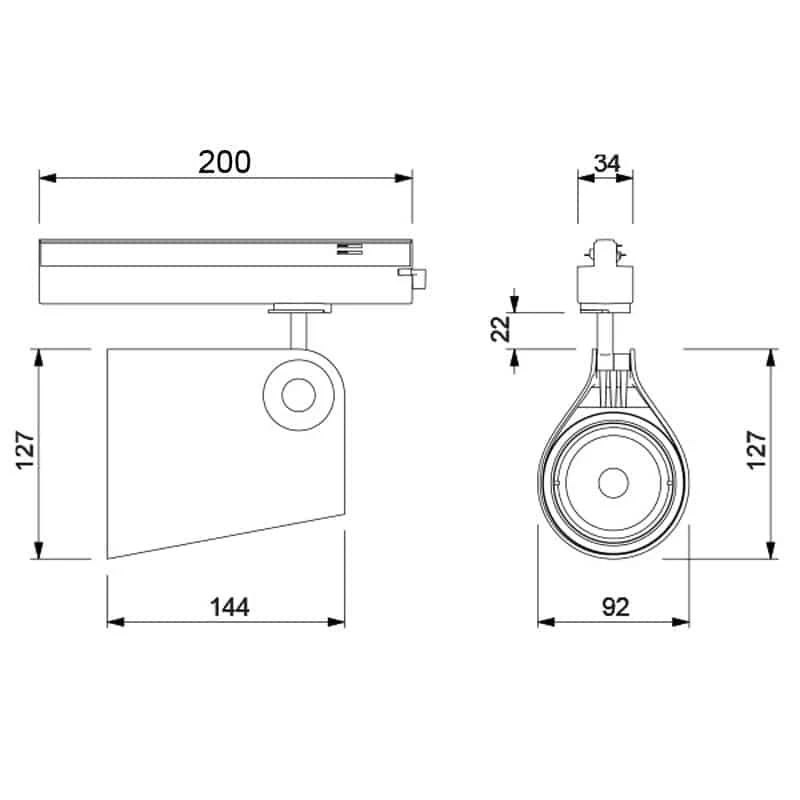 Mantra Ipsilon LED Surface Spotlight 35W 3000K white 7315