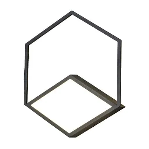 Mantra Kubick Ceiling/Wall Light LED 48W 3000K black 7762