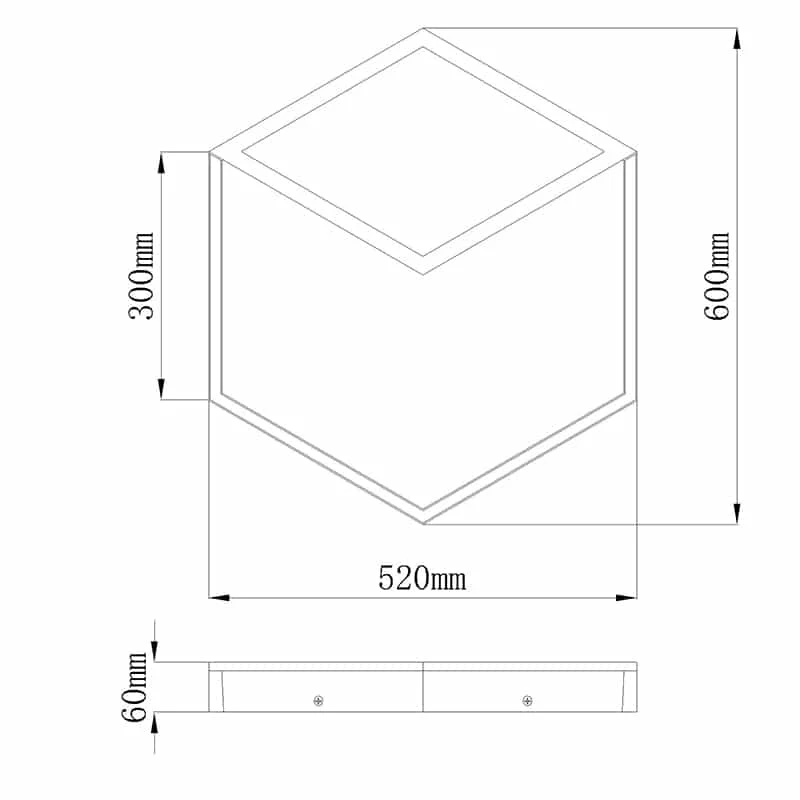 Mantra Kubick Ceiling/Wall Light LED 48W 3000K black 7762