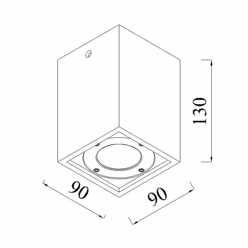 Mantra Levi Ceiling Spotlight IP65 dark gray 7187