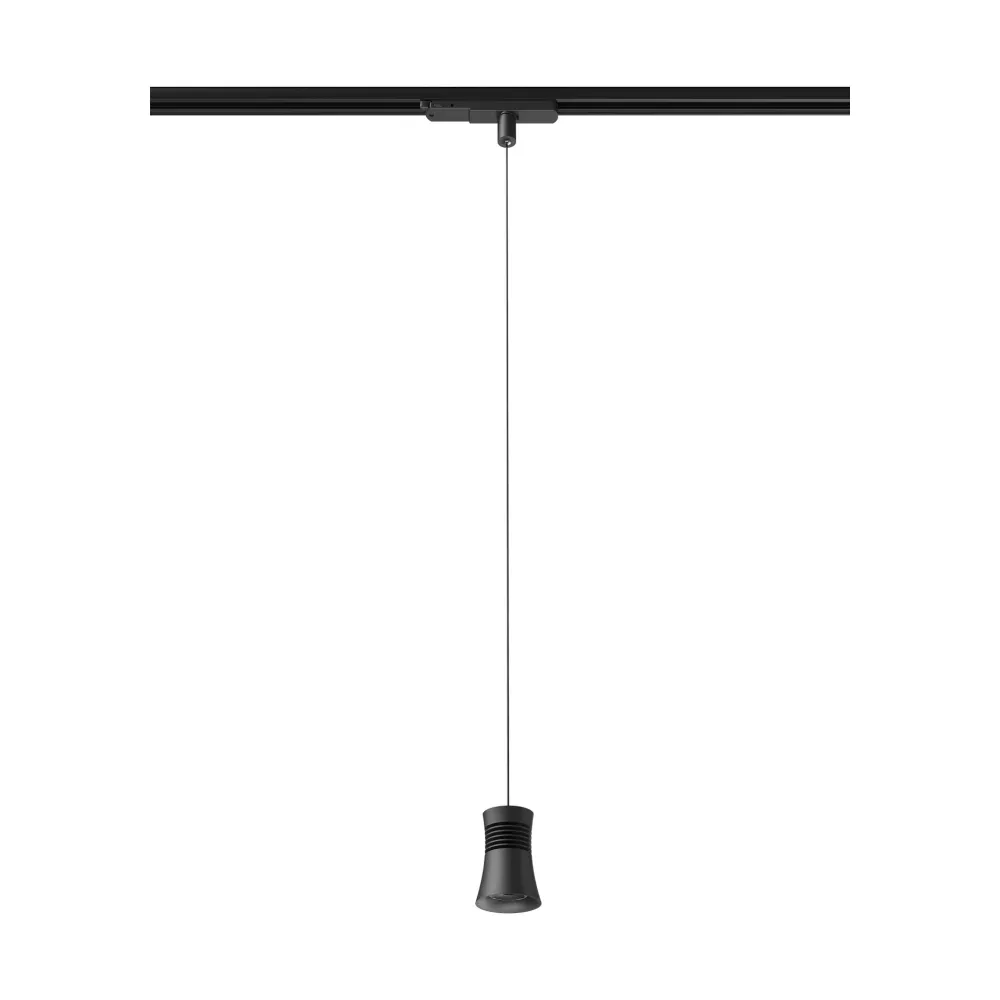 Mantra Pagoda LED Pendant Ceiling Light 12.5W 3000K Three-Phase Track Black 7782