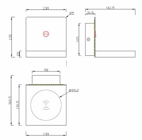 Mantra Zanzibar Wall Light Induction Charger Black 6755