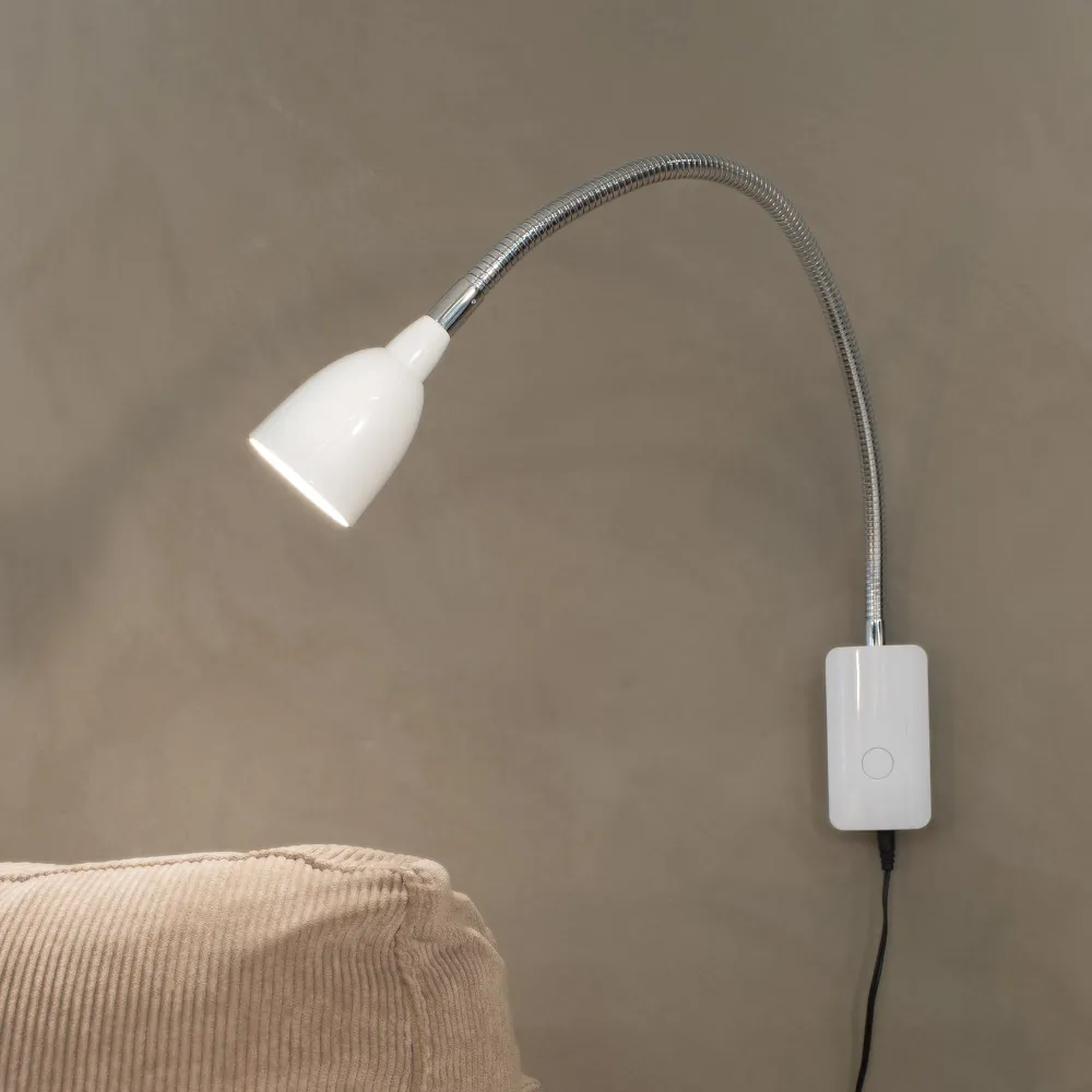 Applique murale décorative Markslöjd Tulip 1L LED blanche