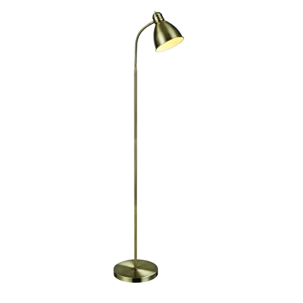 Lampadaire Markslöjd Nitta 1L en métal laiton antique E27