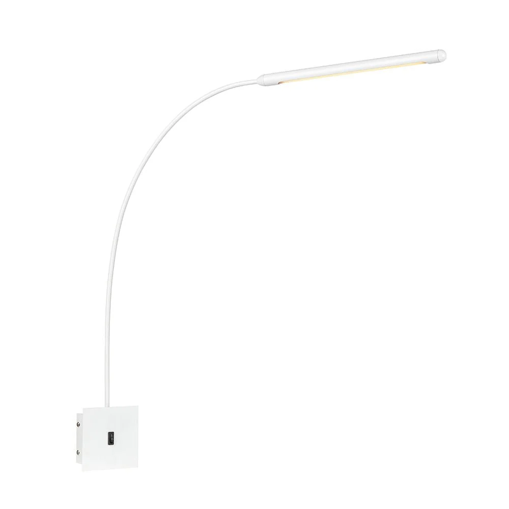 Lampe murale de lecture à bras articulé Markslöjd Antenna 1L, blanche, LED