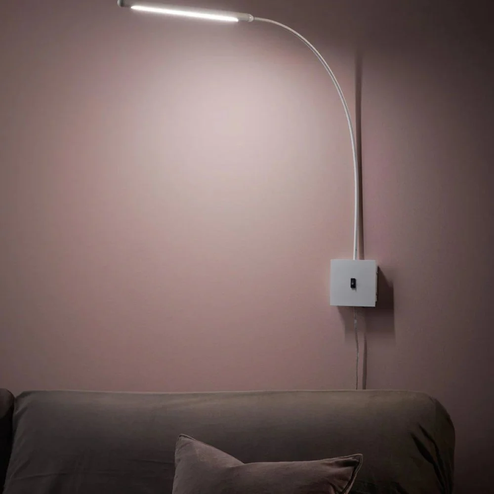 Lampe murale de lecture à bras articulé Markslöjd Antenna 1L, blanche, LED