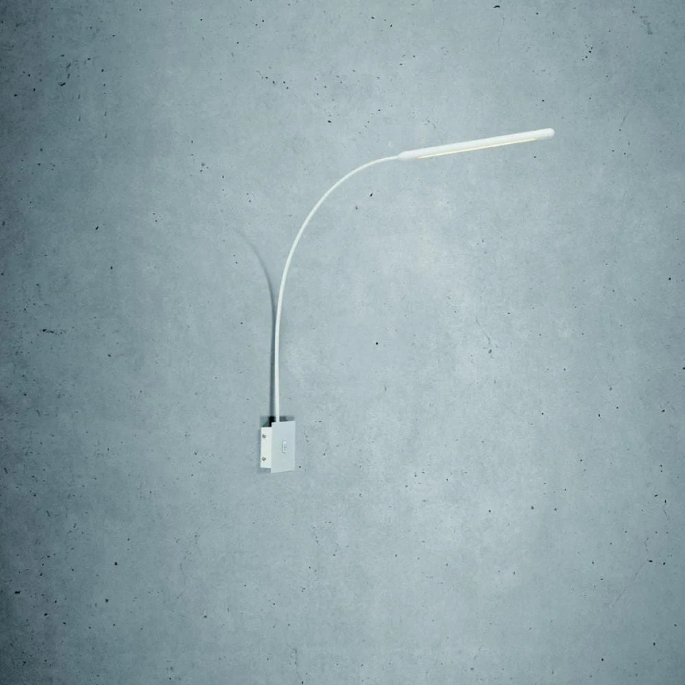 Lampe murale de lecture à bras articulé Markslöjd Antenna 1L, blanche, LED