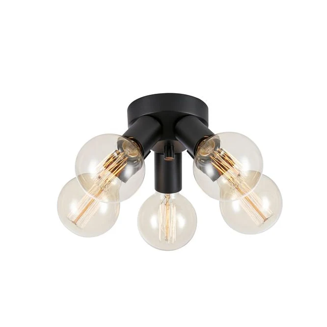 Lampe de plafond Markslöjd Mazzo 5L E27 Black